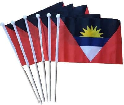 Antigua and Barbuda Hand Flag - 6 Pack