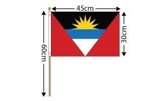 Antigua and Barbuda Large Hand Flag (18