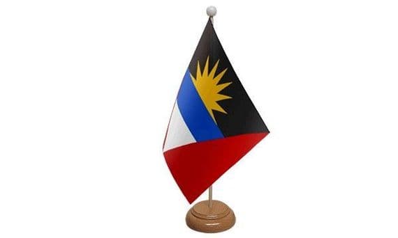Antigua & Barbuda Table Flag | Buy Antigua & Barbuda Wooden Table Flag