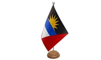 Antigua And Barbuda Wooden Table Flag