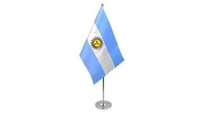 Argentina Satin Table Flag