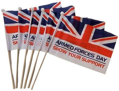 Armed Forces Day Hand Flag - 6 Pack