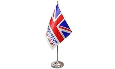 Armed Forces Day Table Flag - Satin