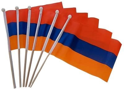 Armenia Hand Flag - 6 Pack