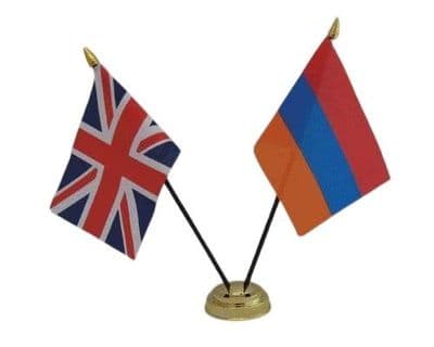Armenia with UK Friendship Table Flag