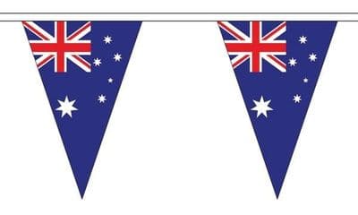 Australia Bunting Triangle 5m - 12 Flags