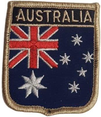 Australia Flag Shield Embroidered Sew on patch