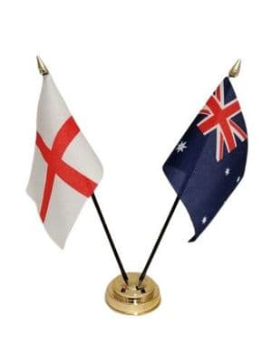 Australia with England Friendship Table Flag