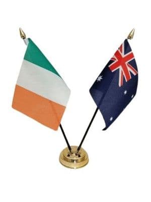 Australia with Ireland Friendship Table Flag