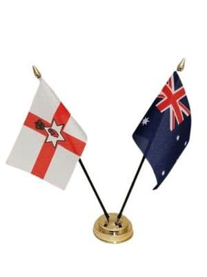 Australia with Northern Ireland Friendship Table Flag