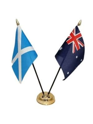 Australia with Scotland Friendship Table Flag