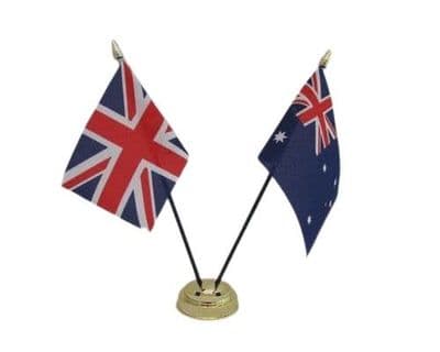 Australia with UK Friendship Table Flag
