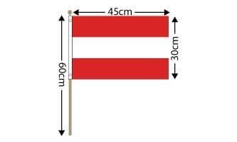 Austria Large Hand Flag (18