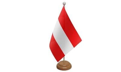 Austria Wooden Table Flag