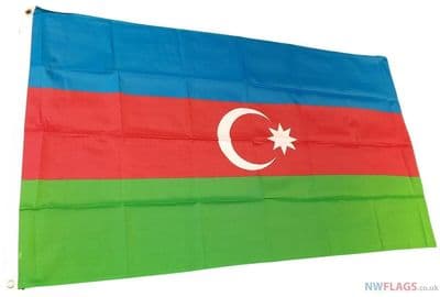 Azerbaijan Flag - 5ft x 3ft | Standard Polyester