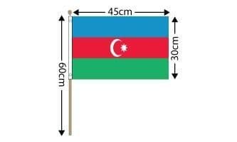 Azerbaijan Large Hand Flag (18