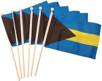 Bahamas Hand Flag - 6 Pack
