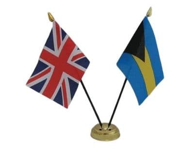 Bahamas with UK Friendship Table Flag