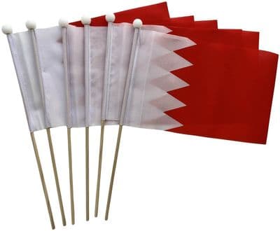 Bahrain Hand Flag - 6 Pack