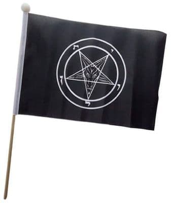 Baphomet Church of Satan Hand Flag