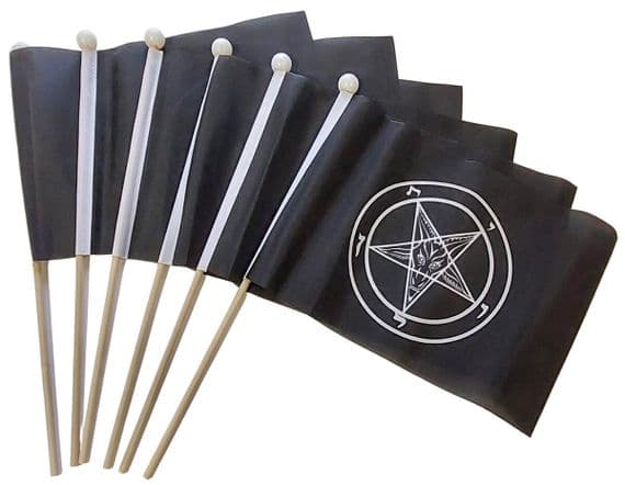 Buy Baphomet Church of Satan Pack of Hand Flags | NWFlags
