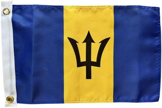 Barbados Boat Flag - 15ft x 1ft with 2 Eyelets | Buy Barbados Boat Flag - 15ft x 1ft with 2 Eyelets | North West Flags