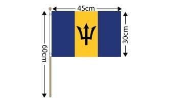 Barbados Large Hand Flag (18