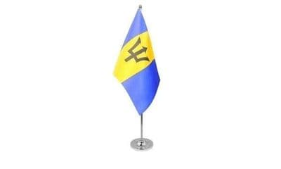 Barbados Table Flag - Satin