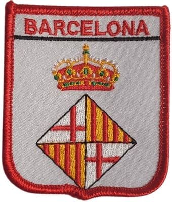 Barcelona Shield Embroidered Sew on patch