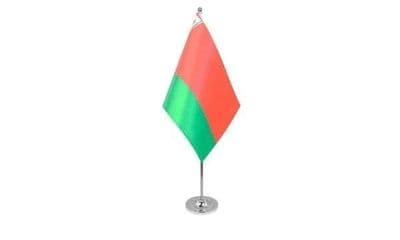 Belarus Table Flag - Satin