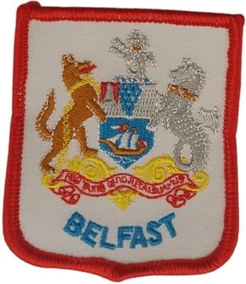 Belfast Coat of Arms on Shield Embroidered Sew on patch