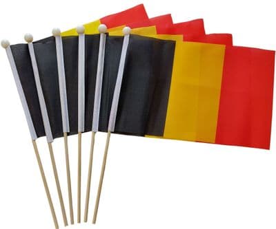 Belgium Hand Flag - 6 Pack