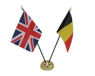 Belgium with UK Friendship Table Flag