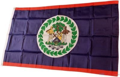 Belize Flag - 5ft x 3ft | Standard Polyester