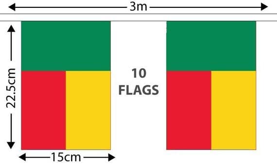 Benin Bunting Small | Buy Benin Small Bunting | NWFlags