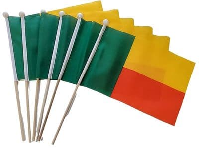 Benin Hand Flag - 6 Pack