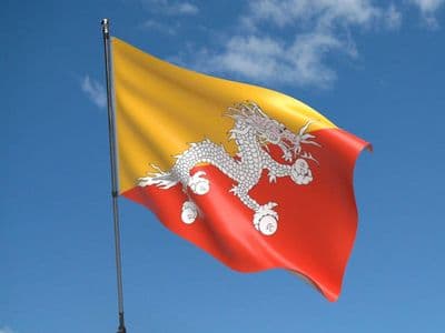 Bhutan 5ft x 3ft Flag