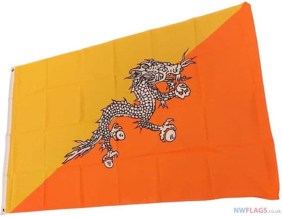 Bhutan Flag 5ft x 3ft | Buy Bhutan Value Flag | North West Flags