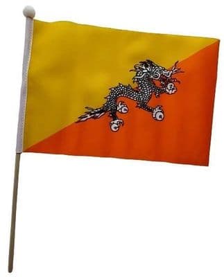 Bhutan Hand Flag
