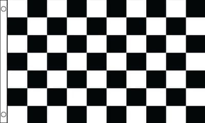 Black and White GIANT Flag - 8ft x 5ft