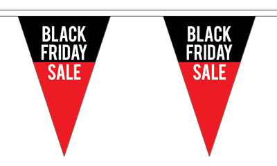 Black Friday Triangle Bunting (20m) - 54 Flags