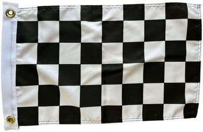 Black & White Check Boat Flag  - 17