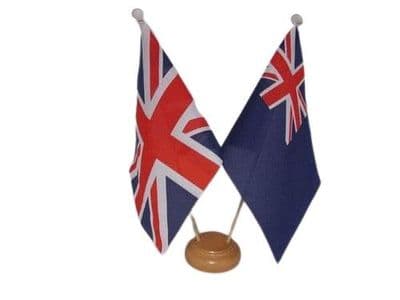 Blue Ensign Friendship Table Flag - Wood