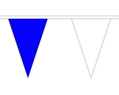 Blue & White Bunting Triangle 20m - 54 Flags