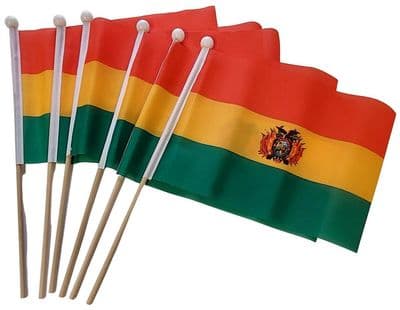 Bolivia Hand Flag - 6 Pack
