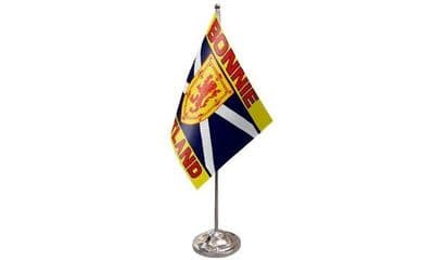 Bonnie Scotland Table Flag - Satin