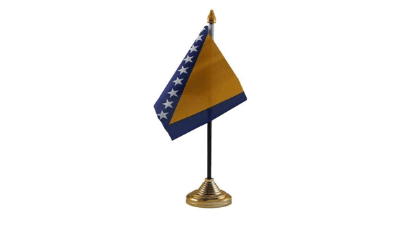 Bosnia & Herzegowina Table Flag