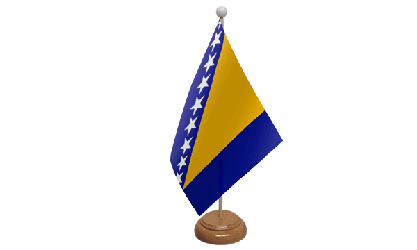 Bosnia & Herzegovina Wooden Table Flag | NWFlags