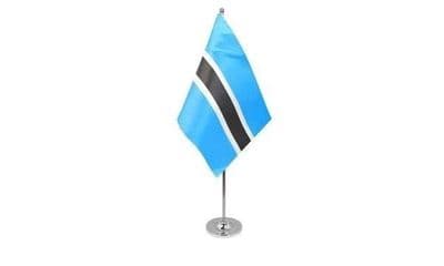 Botswana Satin Table Flag