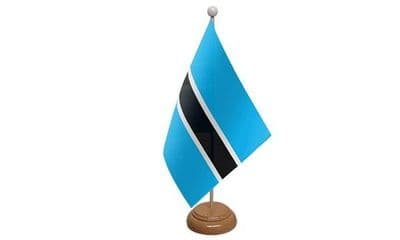 Botswana Wooden Table Flag